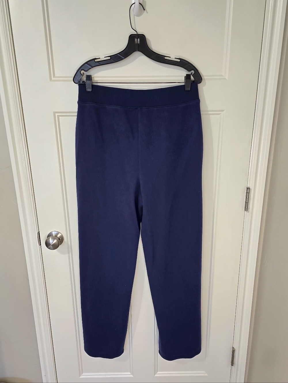 Spanx AirEssentials Front Stripe Wide Leg Pant Navy Women's Large Athleisure - Picture 3 of 9